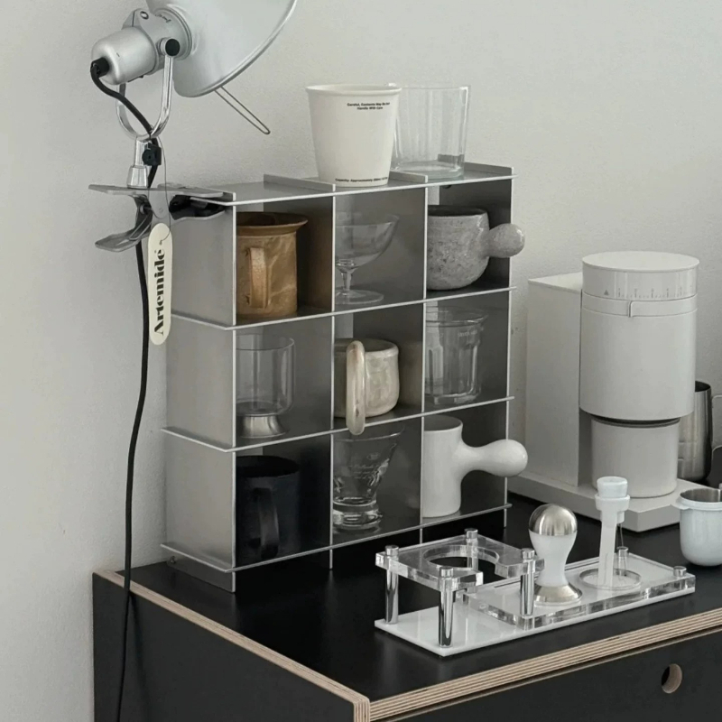 Coffee Equipment Rack - Prateleira Minimalista de Alumínio para Armazenamento
